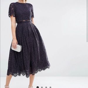 Crop top midi dress.